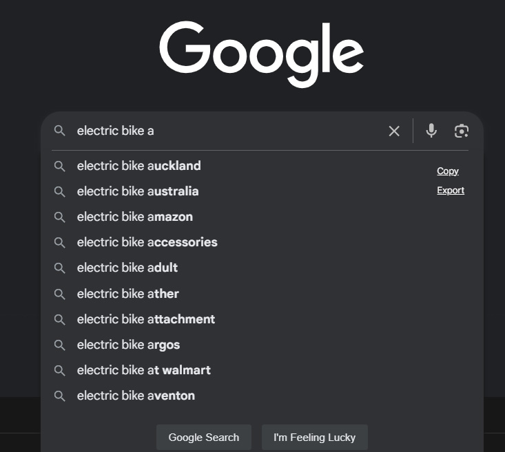 Google Autocomplete